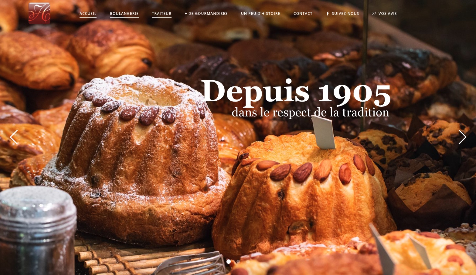 création site internet boulangerie hanss strasbourg